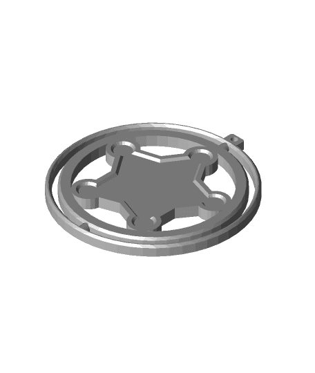 Spinning key ring! Rimworld silver star 3d model