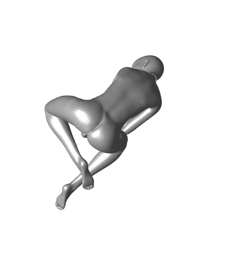 model on floor thinking.stl by Animarte3d full viewable 3d model