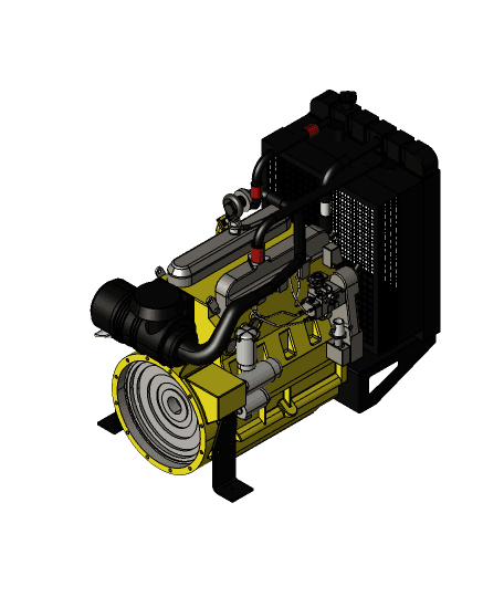 Diesel Thermal Engine (Motor Térmico Diésel) 3d model