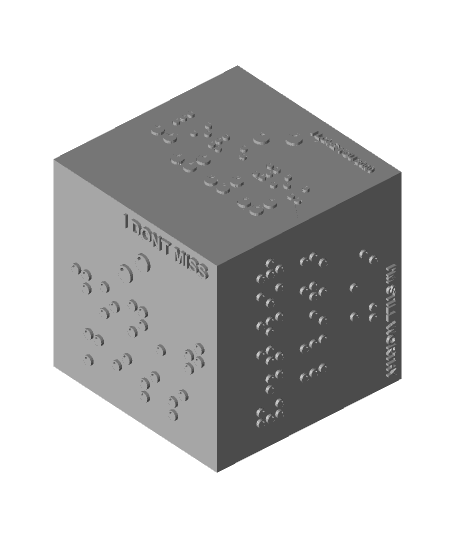 Braille Avengers Cube #FranklyBuilt by Defcon full viewable 3d model