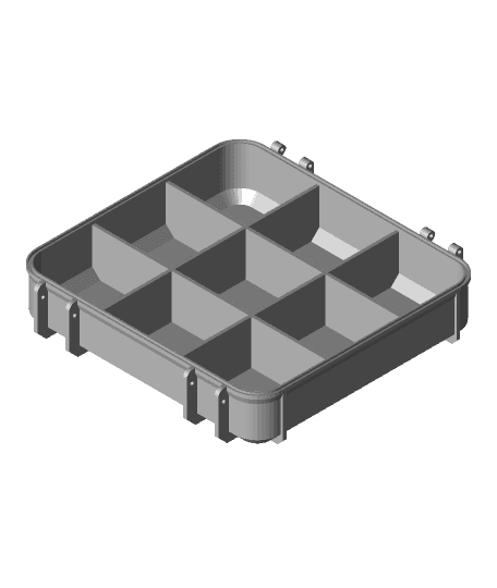 Tool Box Base with Divider - 9 compartments 3d model