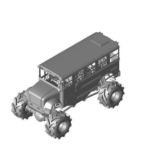 Monster School Bus.stl by 3DDesigner full viewable 3d model