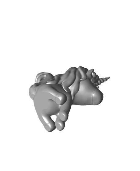 Cute Unicorn MMU Split + Bambu 3mf (No Supports) 3d model