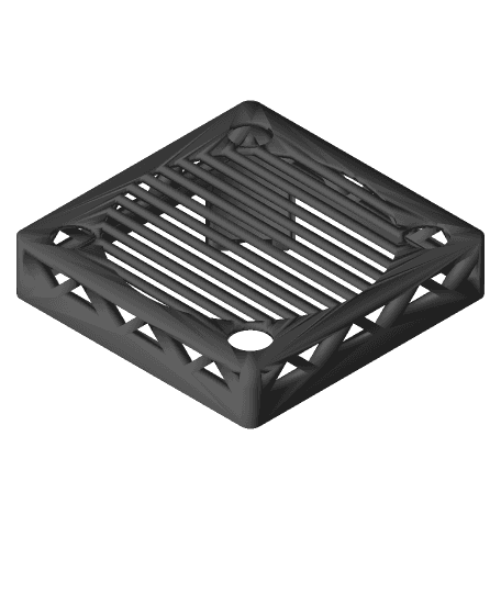 Protection grill for 40mm hotend fan 3d model