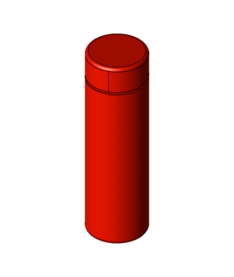 Canister with Threaded cap 3d model