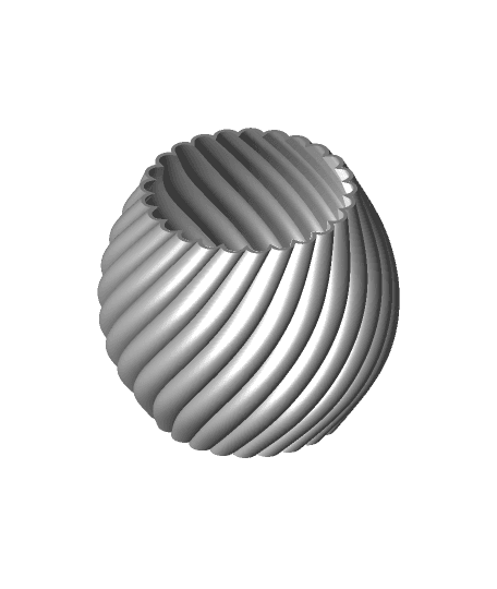  Swirl Sphere Plant Pot, Vase Mode & Shelled  3d model