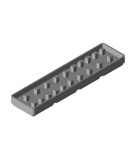 Gridfinity - 1_4 Socket Holders (Metric & SAE)  by erichoets full viewable 3d model