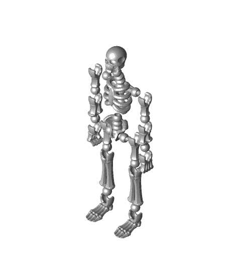 15-pieces Snap-together Toy Skeleton Assembly 3d model