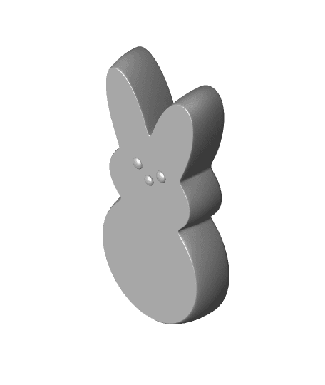 Peep Bunny -Marshmallow Candy by ChelsCCT (ChelseyCreatesThings) full viewable 3d model