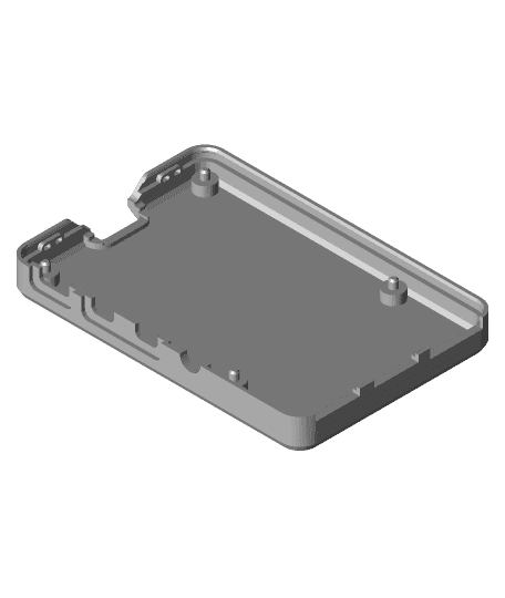 simple raspberry pi 4b case bottom 3d model