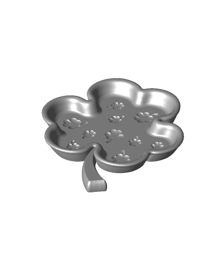 Clover Tray (Engraved) 3d model