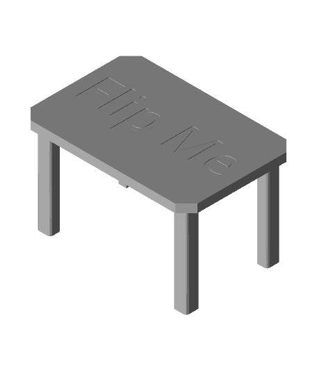 Fustration Table with Text 3d model