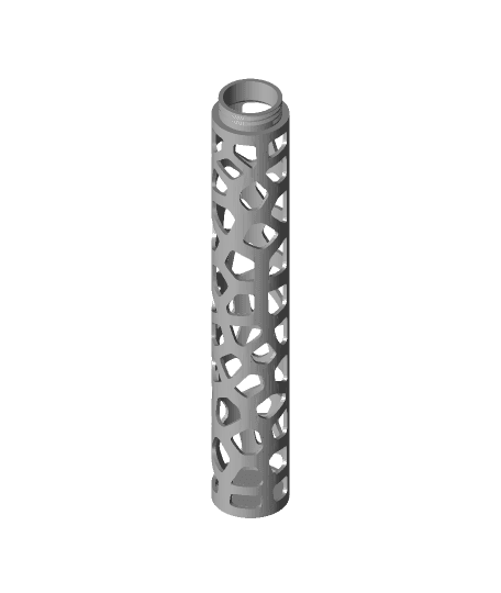 Voronoi Style pencil & tool Pot with lid (easy print, no supports) 3d model