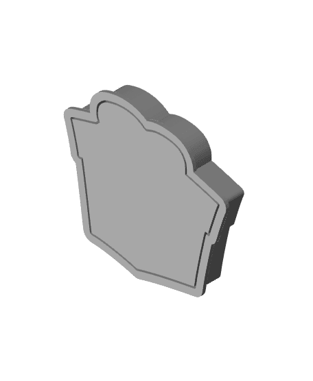 Gift Box - Cookie Cutter with Stamp 3d model