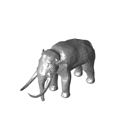 Low Poly Mammoth 3d model