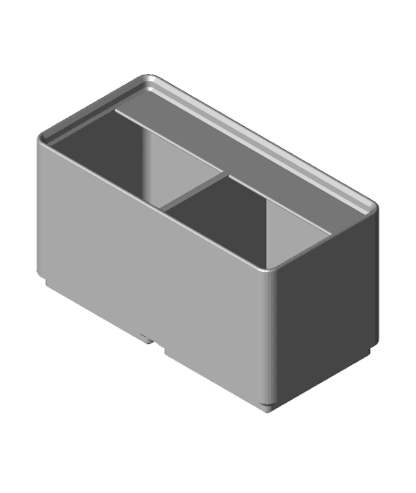 Gridfinity Divider Box 2x1x6 2-Compartment by duanel full viewable 3d model
