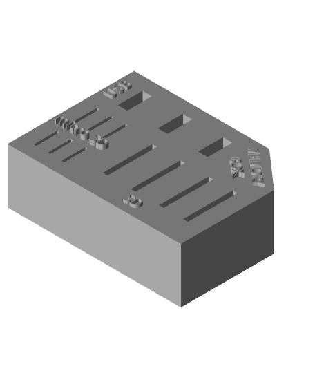 3D Designed Memory Cards & USB Orginizer. 3d model