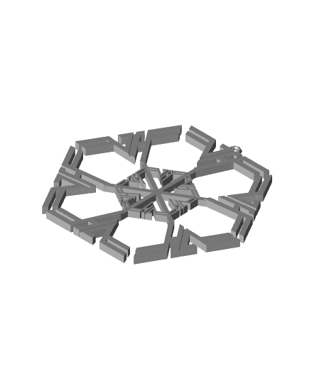 Van Halen Snowflake (based on necklace design - 2 wings) 3d model