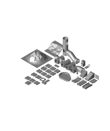 Customizable Hamster World v2 3DPetPrint 3d model