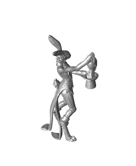 White the Rabbit - Jerry Circus of Horror - PRESUPPORTED - Illustrated and Stats - 32mm scale			 3d model