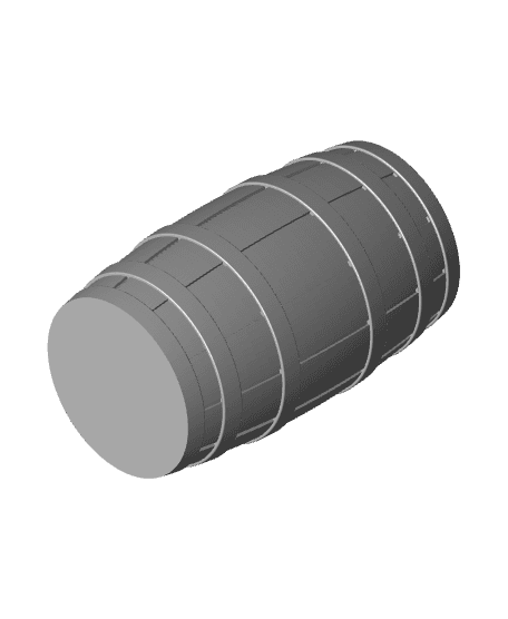 Tabletop gaming barrel - Open and Closed - Print in place 3d model