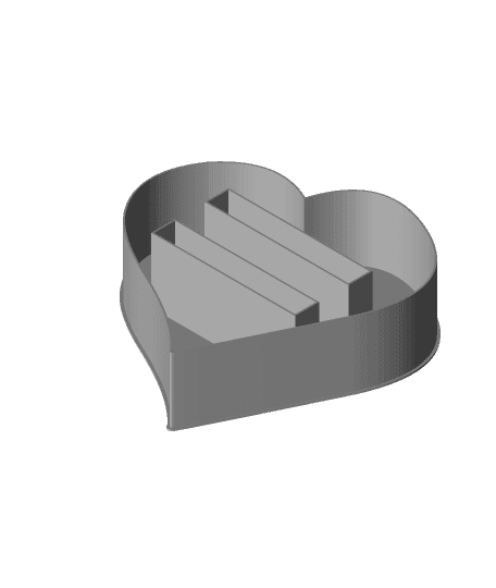 Fluffy Hearts EQUALS SIGN, nestable box (v3) by PPAC full viewable 3d model