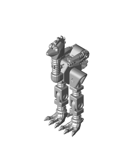 PrintABlok Ostrich Articulated Robot Construction Toy 3d model