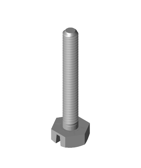 8-32 bolt and nut 3d model