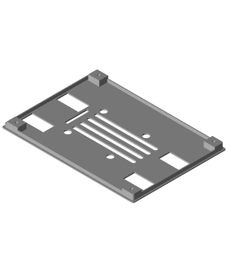 Raspberry Pi4, Gehaeuse und Rahmen für 7" Touchscreen 3d model