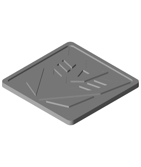 Updated Decepticon Square Coaster 3d model