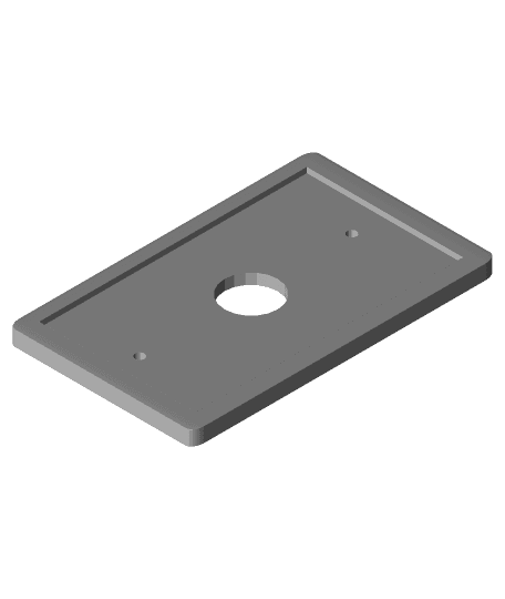 Wire Passthrough Wall Plate 3d model