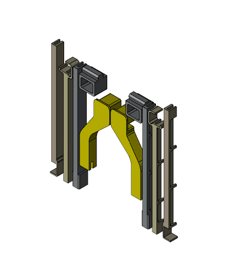 Ender 3 ProX led strip mount - print ready layout 3d model
