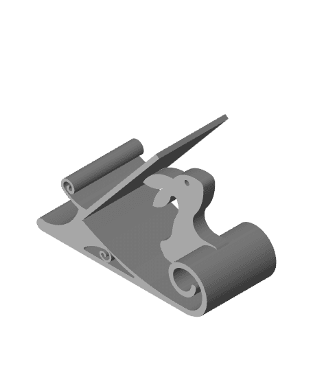 Phone Stand With Rabbit.stl 3d model