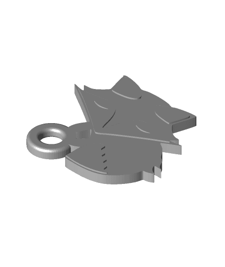 Foxy keyring (two colour or single print) 3d model