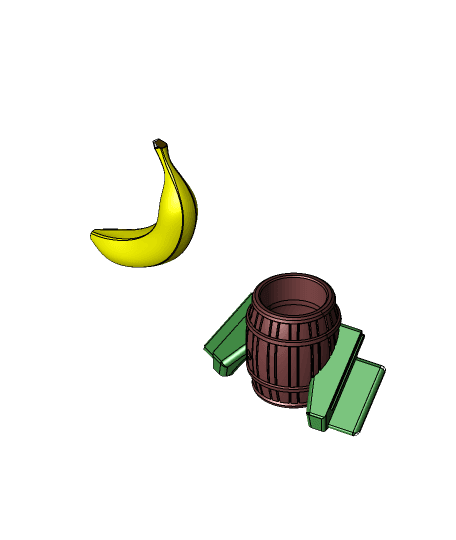Banana Barrel - Switch Joy Con Cup - Ape Themed! 3d model