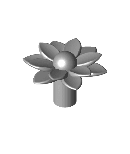 flower stove knob 3d model