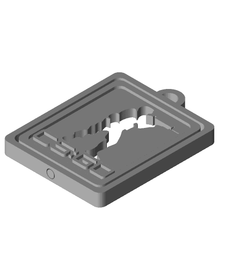 Counterstrike™ - Global Offensive (CS-GO) inspired square rotating keychain - Print in place 3d model