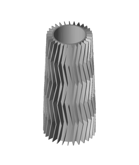3D Designed ZigZag Vase. 3d model