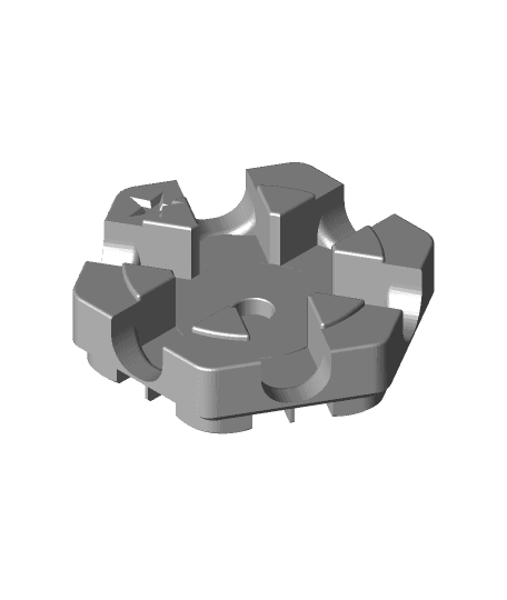 Hextraction - Trickshot Tile, 6*3mm magnet 3d model