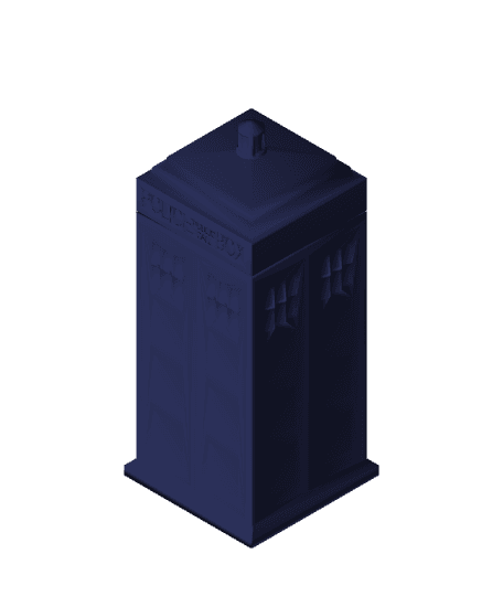 Doctor Who TARDIS Bobblehead by 3DPrinty full viewable 3d model