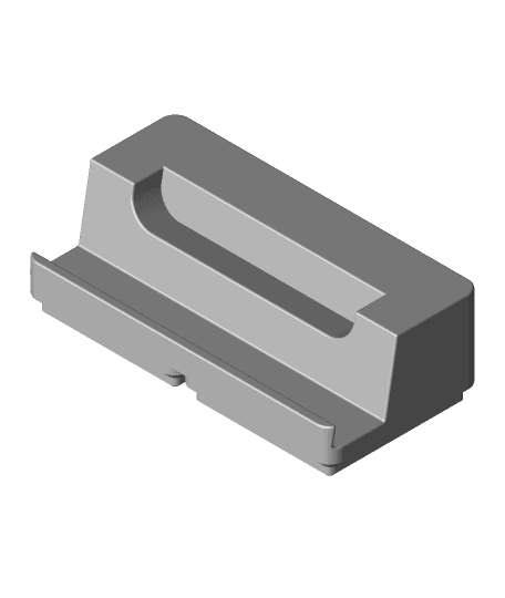 Gridfinity phone stand with magsafe popwallet+ cutout 3d model
