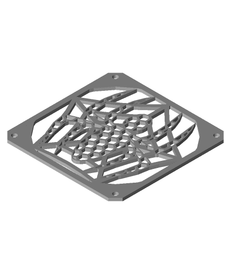 120mm Fan Grill - Spider and Web 3d model