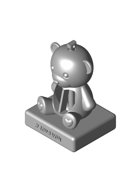 Bear key chain 3d model
