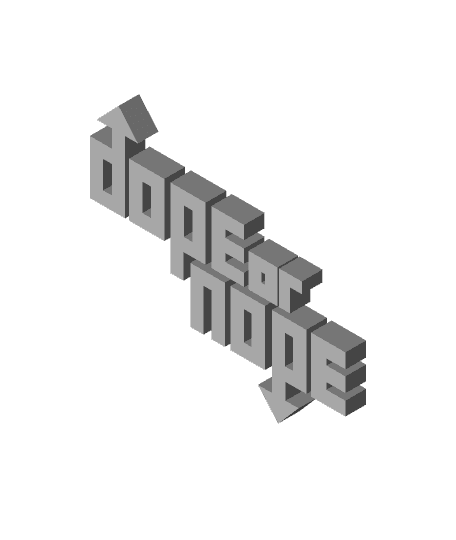 DOPE or NOPE 3D Logo 3d model