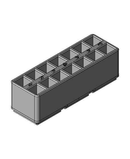 gridfinity 1x3 .5 inch mill bit container holder 3d model
