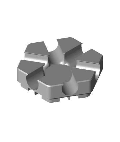 Hextraction - Subsurface Magnet trap Asterix tile 3d model