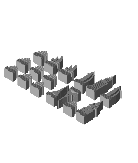Architecture Chess Set and Display Box 3d model