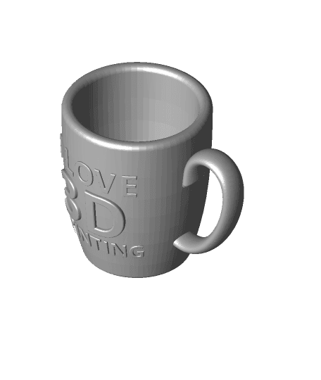 "I Love 3D Printing" Remixing Mug 3d model