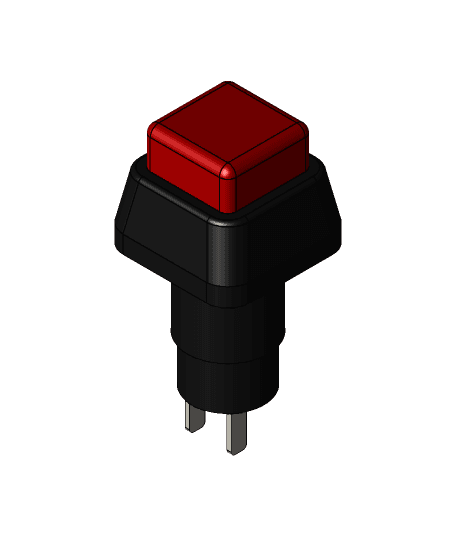 Square Latching Pushbutton 3d model