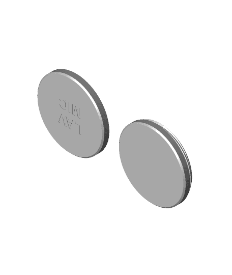 Protective Box for Lavalier Microphones with Srew-on Lid 3d model
